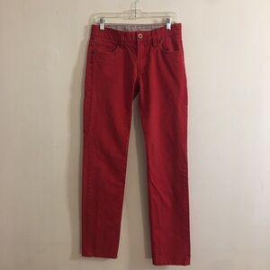 ESprit Laundered Supplies Slim Fit Red Jeans: Size 29W/34L